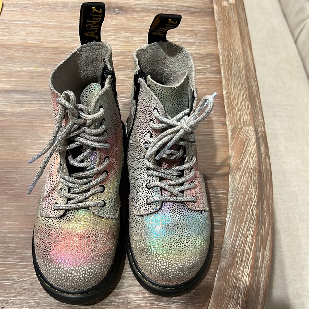 Dr. Martens 1460 Pascal Iridescent 8-Eye Boot - rainbow size 10 - little kids